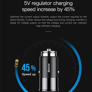 Baseus 4 USB Fast Car Charger For iPhone iPad Samsung Tablet Mobile Phone Charger 5V 5.5A Car USB Charger Adapter Car-Charger