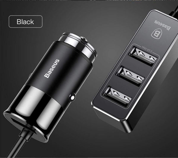 Planet Gates Baseus 4 USB Fast Car Charger For iPhone iPad Samsung Tablet Mobile Phone Charger 5V 5.5A Car USB Charger Car-Charger