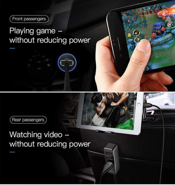 Planet Gates Baseus 4 USB Fast Car Charger For iPhone iPad Samsung Tablet Mobile Phone Charger 5V 5.5A Car USB Charger Car-Charger