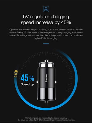 Planet Gates Baseus 4 USB Fast Car Charger For iPhone iPad Samsung Tablet Mobile Phone Charger 5V 5.5A Car USB Charger Car-Charger