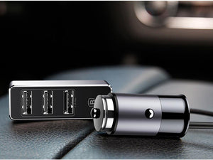 Planet Gates Baseus 4 USB Fast Car Charger For iPhone iPad Samsung Tablet Mobile Phone Charger 5V 5.5A Car USB Charger Car-Charger