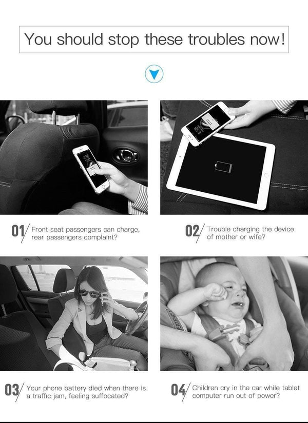 Planet Gates Baseus 4 USB Fast Car Charger For iPhone iPad Samsung Tablet Mobile Phone Charger 5V 5.5A Car USB Charger Car-Charger