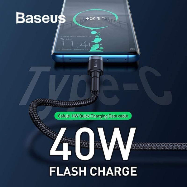 Baseus 40W Supecharge USB Type C Cable for Huawei P30 Mate 20 30 Pro 5A Fast Charging Quick Charge 3.0 Type USB-C Data Cable