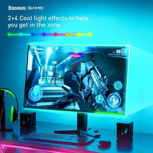 Baseus 5M LED Strip Light RGB 5050 Flexible LED Gaming Light Tape Ribbon 12V DIY Aura Sync Lighting For PC Computer Mid Tower (1.5M Black 0-5W)