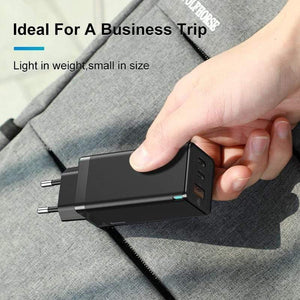 Baseus 65W GaN Charger Quick Charge 4.0 3.0 Type C PD Fast Charger 3 Port USB Charger with QC 4.0 3.0 Portable Phone Charger