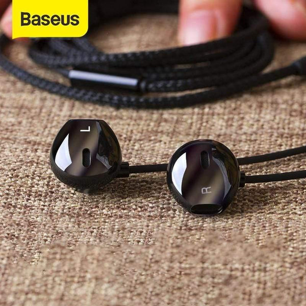 Baseus 6D Stereo In-ear Earphone Headphones Wired Control Bass Sound Earbuds for Xiaomi 3.5mm Type c Earphones
