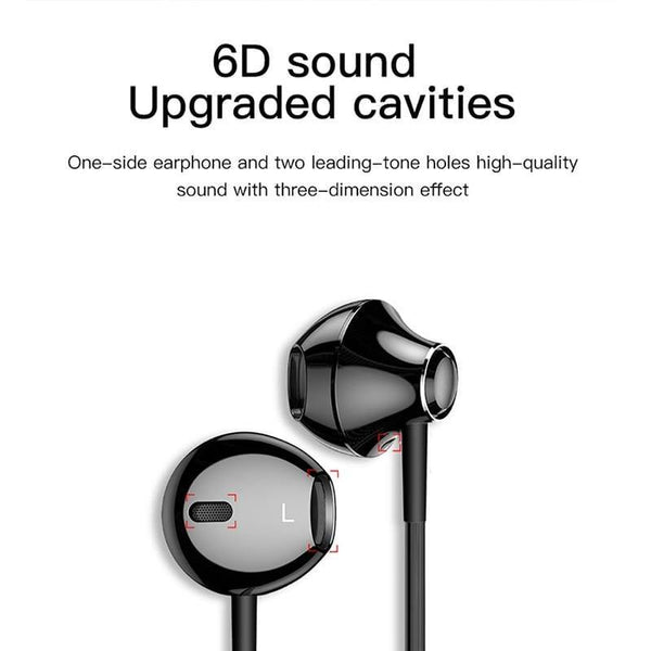 Baseus 6D Stereo In-ear Earphone Headphones Wired Control Bass Sound Earbuds for Xiaomi 3.5mm Type c Earphones