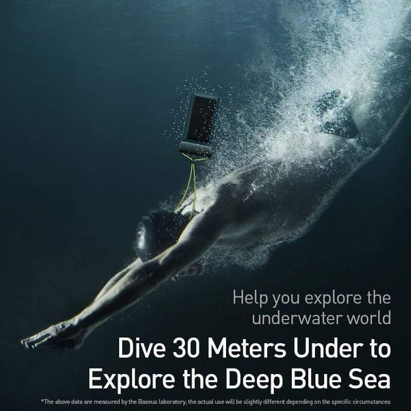 Baseus 7.2 inches Waterproof Phone Case Bag Swimming Bag Universal Mobile Phone Pouch Phone Case Cover For Drift Diving Surfing