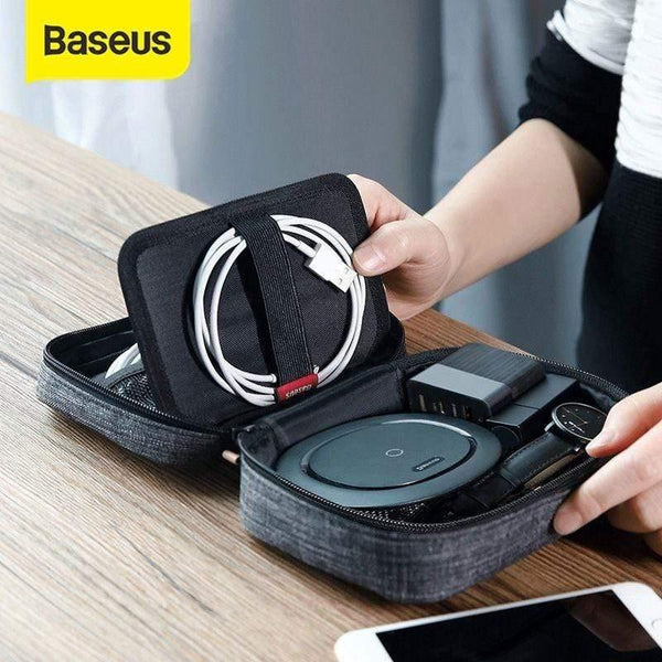 Baseus 7.2'' Universal Phone Bag For iPhone XR Xs Max 7 Samsung S10 P30 Pro Phone Case Portable Phone Storage Bags Pouch (Black)