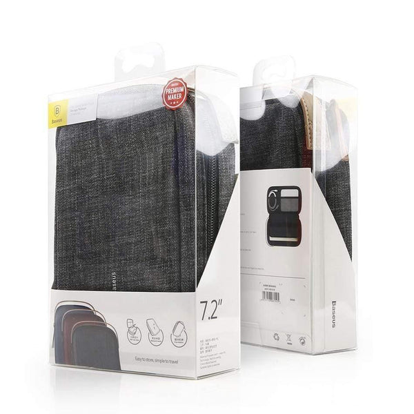 Baseus 7.2'' Universal Phone Bag For iPhone XR Xs Max 7 Samsung S10 P30 Pro Phone Case Portable Phone Storage Bags Pouch (Black)