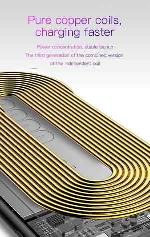 Planet Gates Baseus 8000mAh QI Wireless Charger Power Bank For iPhone XS Max Xiaomi LCD Dual USB External Battery Wireless Charging Powerbank