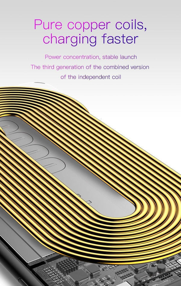 Planet Gates Baseus 8000mAh QI Wireless Charger Power Bank For iPhone XS Max Xiaomi LCD Dual USB External Battery Wireless Charging Powerbank
