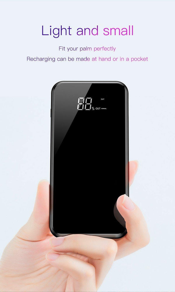 Planet Gates Baseus 8000mAh QI Wireless Charger Power Bank For iPhone XS Max Xiaomi LCD Dual USB External Battery Wireless Charging Powerbank