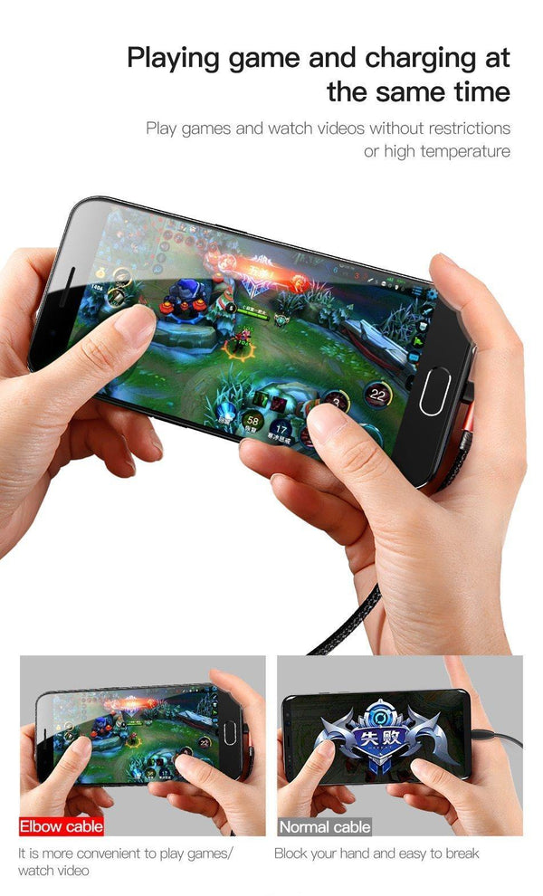 Planet Gates Baseus 90 Degree Micro USB Cable Fast Charging Charger Data Cord Microusb Cable For Samsung Xiaomi Android Mobilie Phone Cables