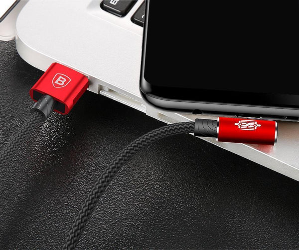 Planet Gates Baseus 90 Degree Micro USB Cable Fast Charging Charger Data Cord Microusb Cable For Samsung Xiaomi Android Mobilie Phone Cables