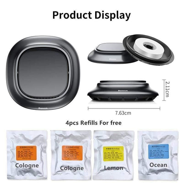 Baseus Alloy Car Air Freshener Perfume Fragrance Auto Aroma Diffuser Aromatherapy Solid Air Outlet Dashboard Perfume Holder