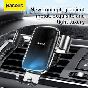 Baseus Alloy Car Phone Holder Universal Mobile Phone Holder in Car Air Vent Mount Clip Stand for Smart Phone Gravity Bracket