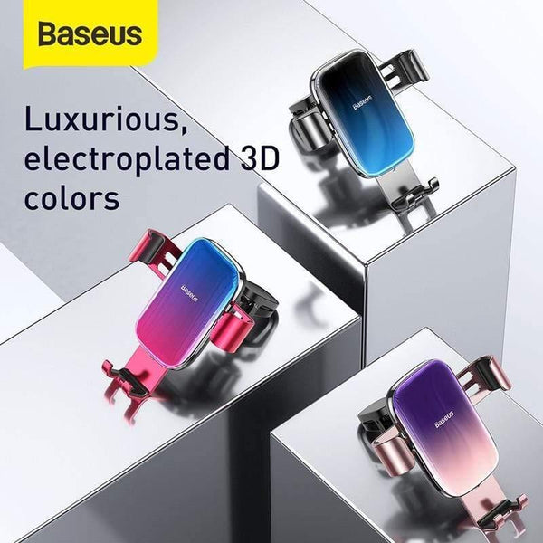 Baseus Alloy Car Phone Holder Universal Mobile Phone Holder in Car Air Vent Mount Clip Stand for Smart Phone Gravity Bracket