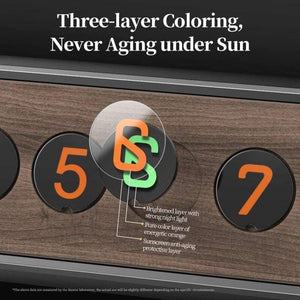 Baseus Alloy Car Temporary Parking Card Wooden Mobile Phone Number Card Magnet Flip Telephone Numbers Car Interior Accessories