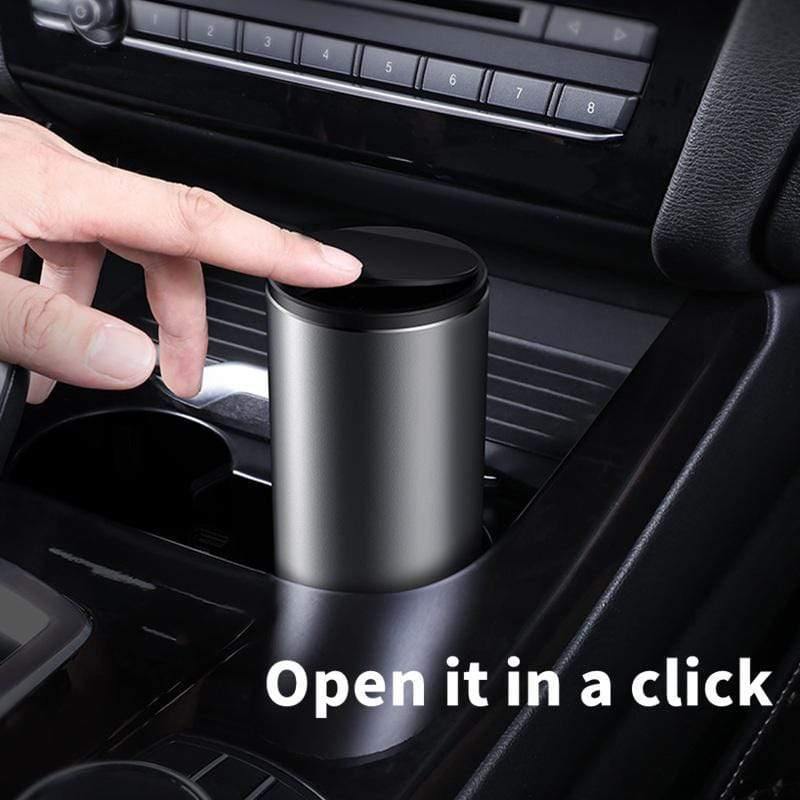 Baseus Alloy Car Trash Can Auto Organizer Storage Bag Car Garbage Bin Ashtray Dust Case Holder Auto Accessories