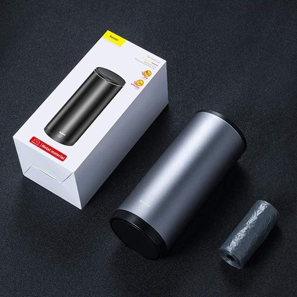 Baseus Alloy Car Trash Can Auto Organizer Storage Bag Car Garbage Bin Ashtray Dust Case Holder Auto Accessories