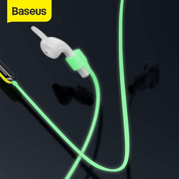 Baseus Anti-lost Neck Strap Wireless Earphone String Rope for Airpods 1/2 Magnetic attraction luminous Anti-loss Lanyard