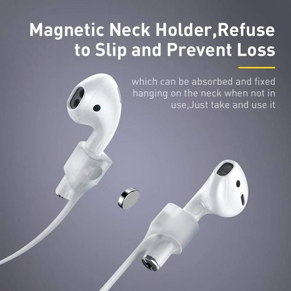 Baseus Anti-lost Neck Strap Wireless Earphone String Rope for Airpods 1/2 Magnetic attraction luminous Anti-loss Lanyard