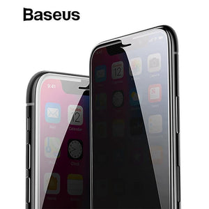 Planet Gates Baseus Anti Spy Screen Protector For iPhone X 0.3mm Full Coverage 9H Tempered Glass For iPhone X Protective Glass Film