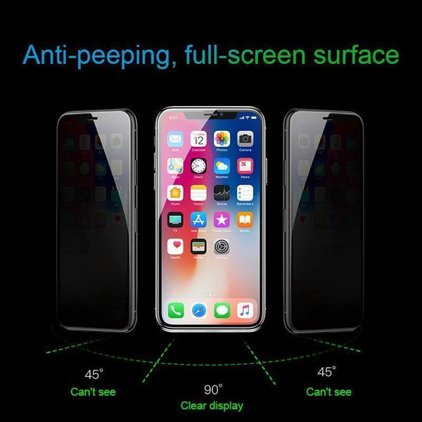 Planet Gates Baseus Anti Spy Screen Protector For iPhone X 0.3mm Full Coverage 9H Tempered Glass For iPhone X Protective Glass Film