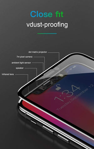 Planet Gates Baseus Anti Spy Screen Protector For iPhone X 0.3mm Full Coverage 9H Tempered Glass For iPhone X Protective Glass Film