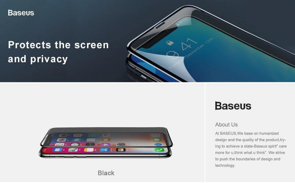 Planet Gates Baseus Anti Spy Screen Protector For iPhone Xs Xs Max XR 2018 Full Coverage Tempered Glass For iPhone Xs Xs Max Protective Glass