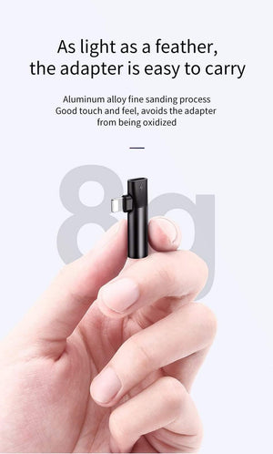 Planet Gates Baseus Audio Aux Adapter For iPhone XS Max XR X 8 7 Plus Splitter For Lightning to 3.5mm Jack Headphone Connector OTG Adapter