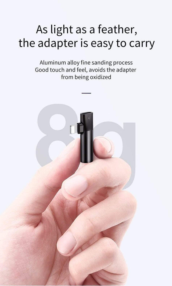 Planet Gates Baseus Audio Aux Adapter For iPhone XS Max XR X 8 7 Plus Splitter For Lightning to 3.5mm Jack Headphone Connector OTG Adapter