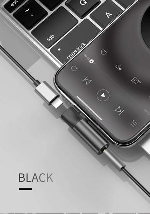 Planet Gates Baseus Audio Aux Adapter For iPhone XS Max XR X 8 7 Plus Splitter For Lightning to 3.5mm Jack Headphone Connector OTG Adapter