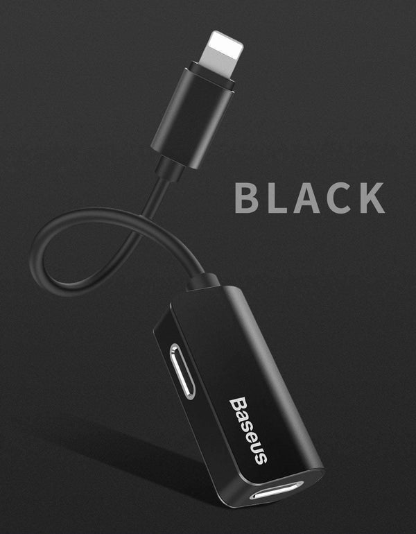 Planet Gates Baseus Aux Audio Earphone Headphone Adapter For iPhone Xs Max Xr X 8 7 Connector Charger Splitter 2 in 1 For Lightning Adapter