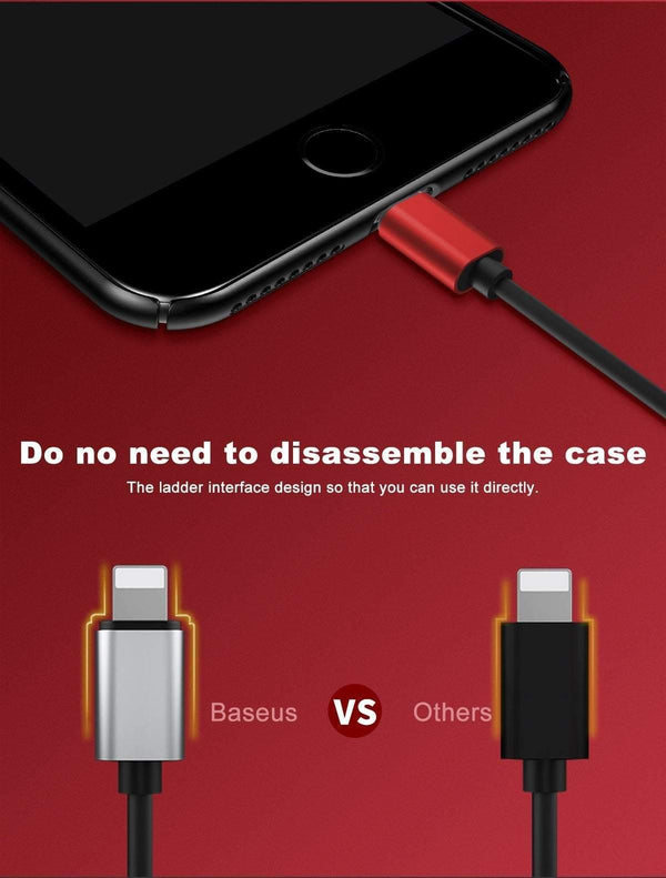 Planet Gates Baseus Aux Audio Earphone Headphone Adapter For iPhone Xs Max Xr X 8 7 Connector Charger Splitter 2 in 1 For Lightning Adapter