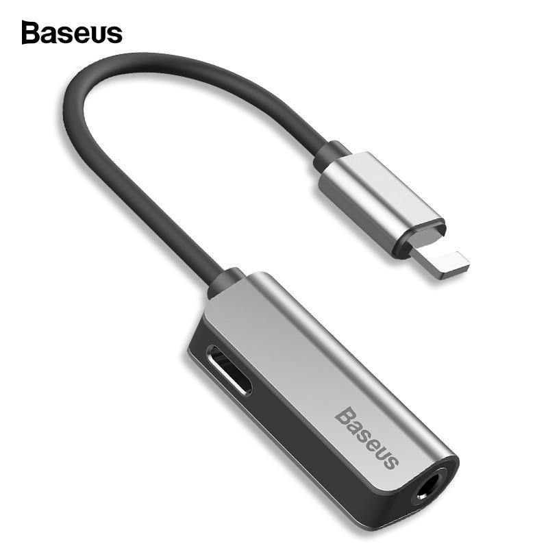 Planet Gates Baseus Aux Audio For Lightning to 3.5mm Jack Connector Earphone Headphone OTG Adapter For iPhone Xs Max Xr X 8 7 Plus Splitter