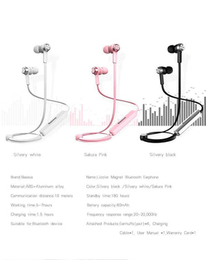 Planet Gates Baseus B11 Magnet Wireless Bluetooth Earphone Sport V4.1 Bluetooth Headset Headphone With Mic Stereo Earbuds For iPhone Xiaomi