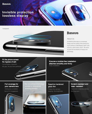 Planet Gates Baseus Back Camera Lens Tempered Glass For iPhone X S Xs Max Xsmax Phone Lens Protective Glass Screen Protector For iPhonexs Max