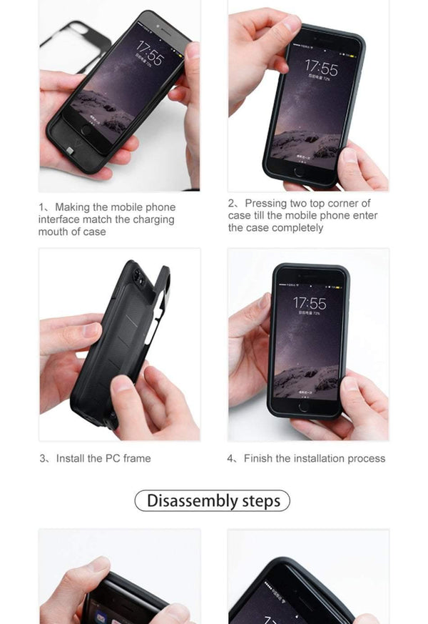 Planet Gates Baseus Battery Case For iPhone 6 6s 6 Plus 3600mAh Battery Power Bank Case For iPhone 6s Plus Charger Case Phone Powerbank Cases