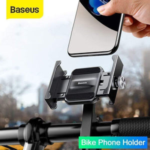 Baseus Bike Phone Holder Universal Motorcycle Bicycle Mobile Phone Stand Handlebar Rear View Mirror Clip Phone Holder Bracket