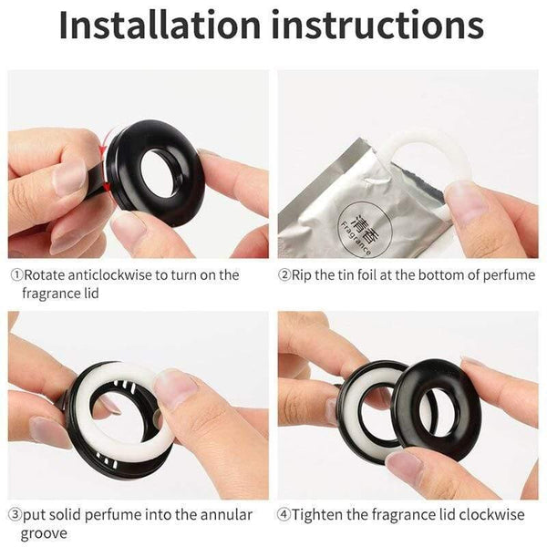 Baseus Car Air Freshener Auto Outlet Perfume Diffuser Car Air Conditioning Clip Solid Perfume Auto Interior Accessories (black)