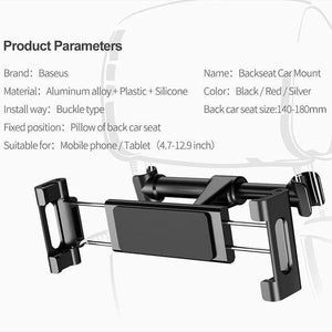 Baseus Car Back Seat Headrest Holder for 4.7-12.9inch Pad Car Phone Holder Backseat Mount for Pad Tablet PC Auto Headrest Holder