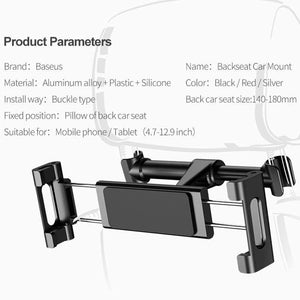 Planet Gates Baseus Car Back Seat Headrest Mount Holder For iPad 4.7-12.9 inch 360 Rotation Universal Tablet PC Auto Car Phone Holder Stand