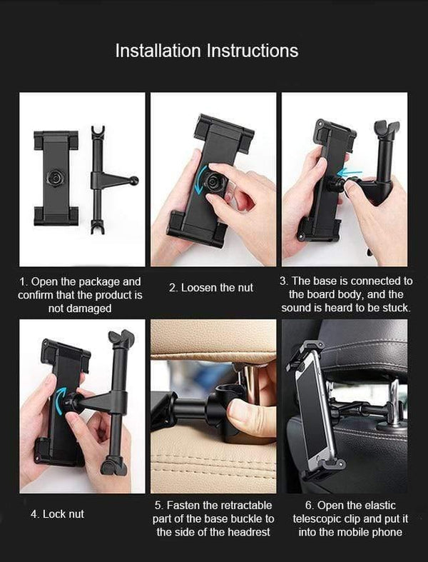 Planet Gates Baseus Car Back Seat Headrest Mount Holder For iPad 4.7-12.9 inch 360 Rotation Universal Tablet PC Auto Car Phone Holder Stand