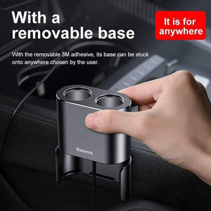 Baseus Car Charger Cigarette Lighter Socket Splitter Hub Power Adapter for iPhone Samsung Mobile Phone Expander Charger DVR GPS