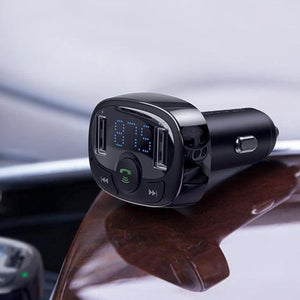 Planet Gates Baseus Car Charger for iPhone Mobile Phone Handsfree FM Transmitter Bluetooth Car Kit LCD MP3 Player Dual USB Car Phone Charger