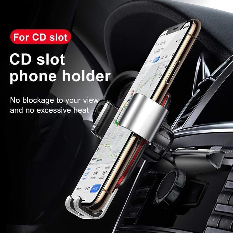 Baseus Car Phone Holder for Car CD Slot Air Vent Mount Phone Holder Stand for iPhone Samsung Metal Gravity Mobile Phone Holder