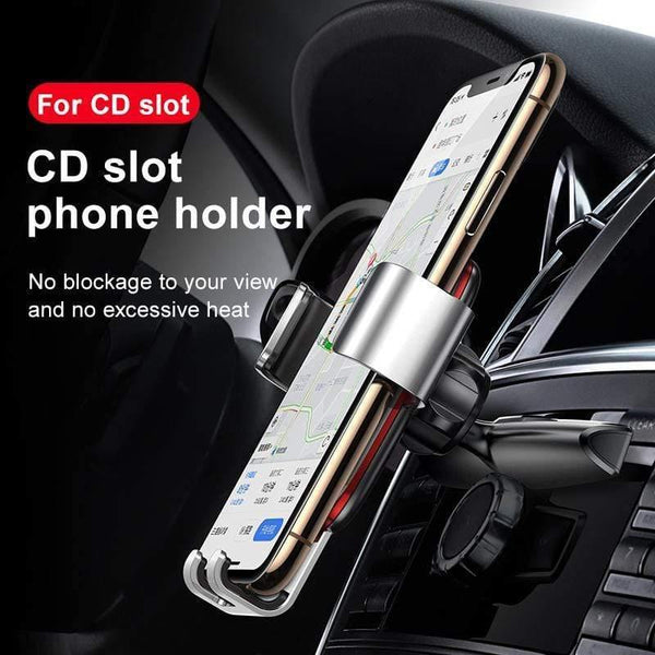 Baseus Car Phone Holder for Car CD Slot Air Vent Mount Phone Holder Stand for iPhone Samsung Metal Gravity Mobile Phone Holder
