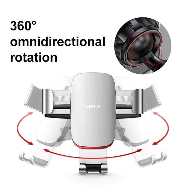 Baseus Car Phone Holder for Car CD Slot Air Vent Mount Phone Holder Stand for iPhone Samsung Metal Gravity Mobile Phone Holder